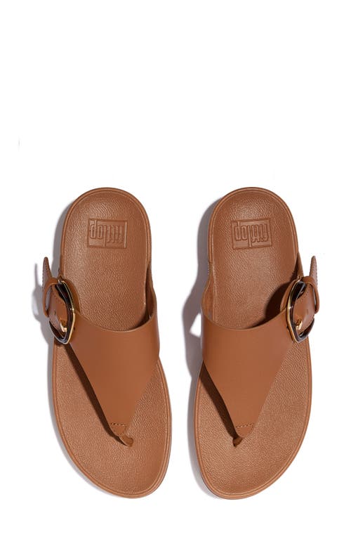 Fitflop Lulu Buckle Flip Flop In Deep Tan
