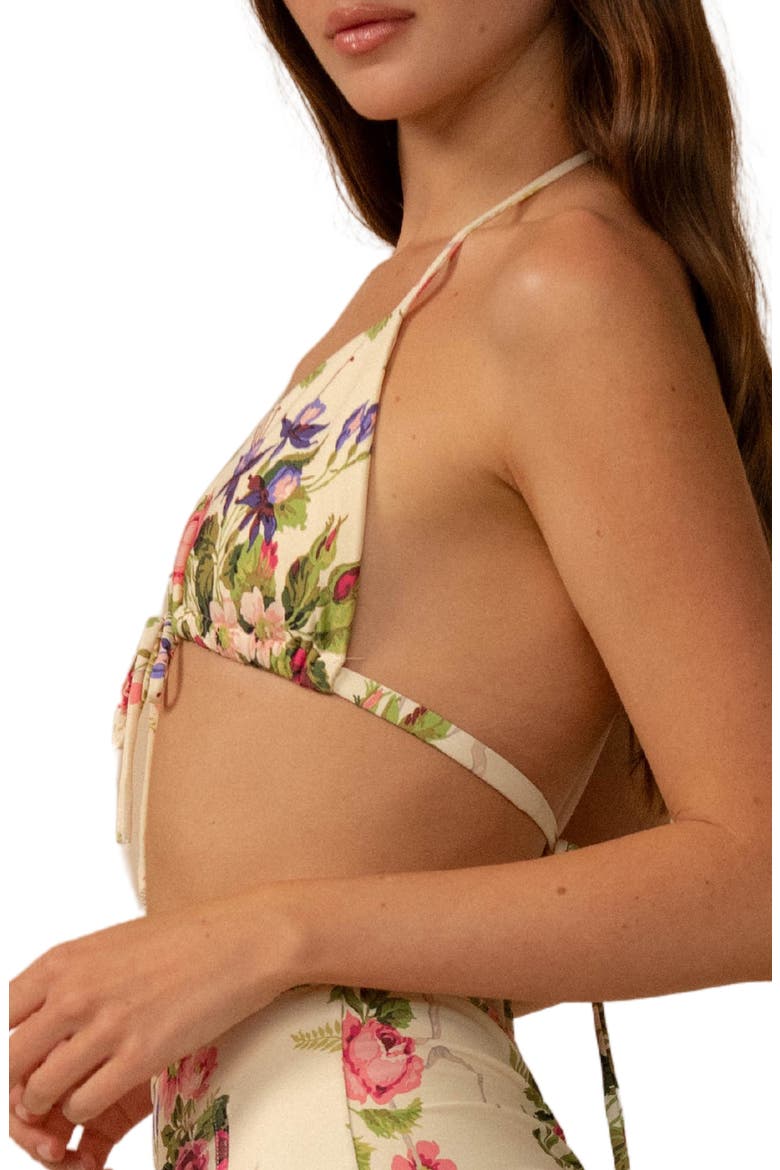Emma Triangle Bikini Top, Alternate, color, BOUQUET