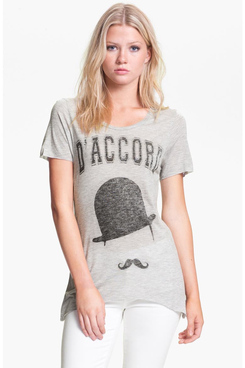 'D'Accord' Graphic Tee, Main, color, HEATHER GREY