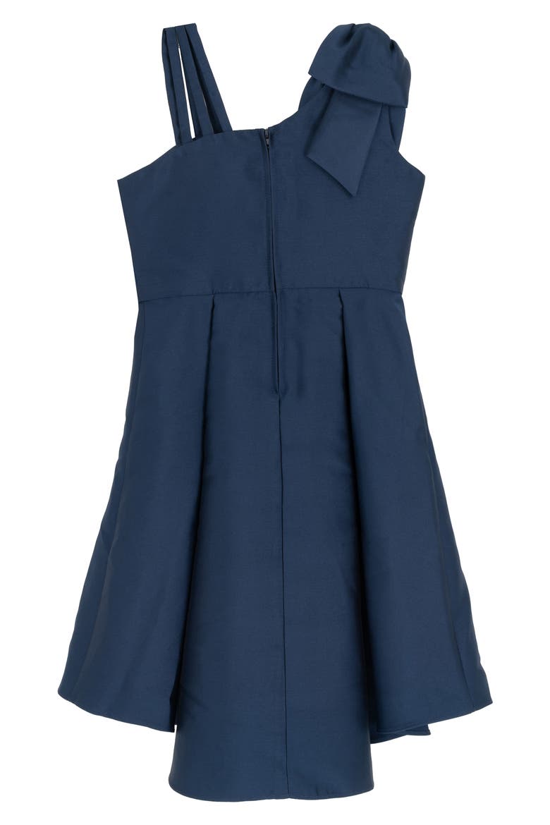 Kids' Mikao Bow Party Dress, Alternate, color, NAVY