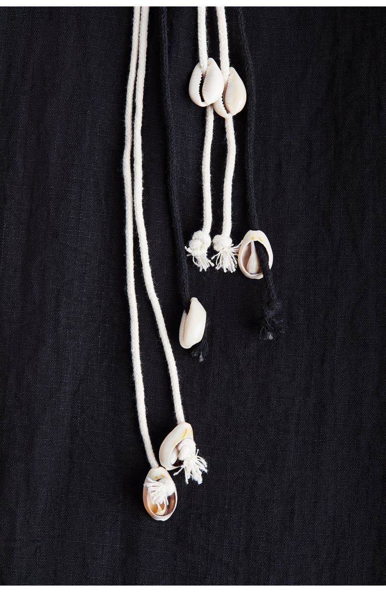 H&M Macramé-belt Trousers, Alternate, color, Black