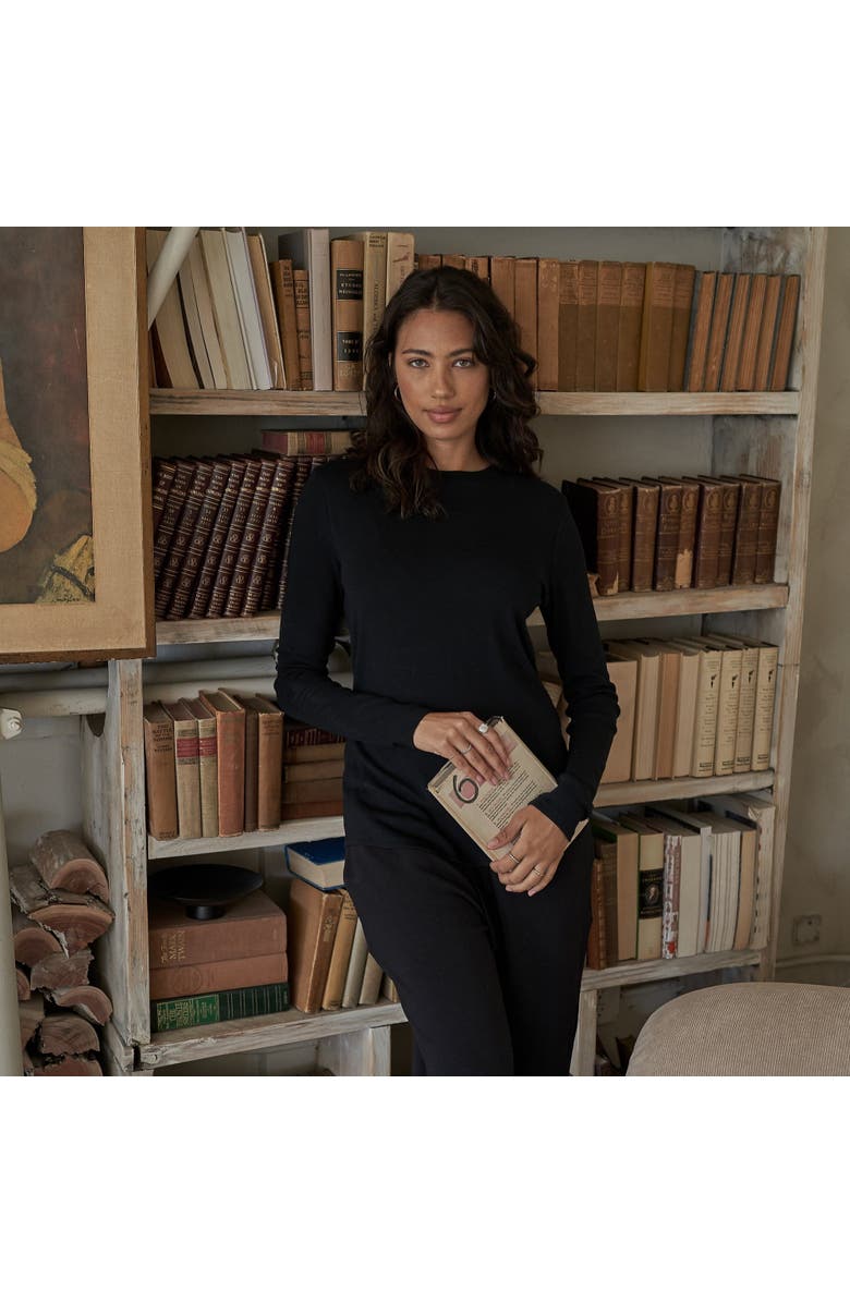 eavolu Garda Long Sleeve Top, Alternate, color, Coal Black