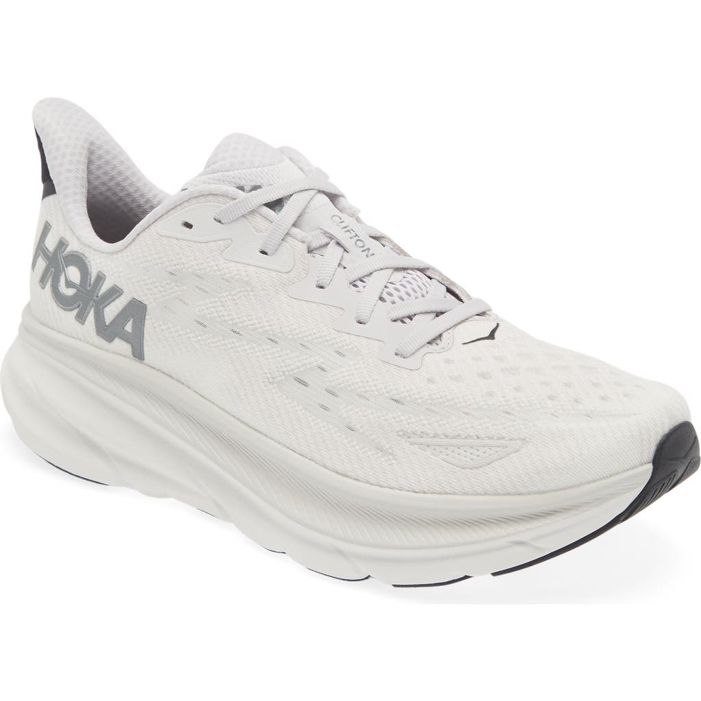 Hoka Clifton 9 Running Shoe In Gray