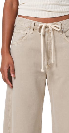 Brynn Drawstring High Waist Wide Leg Jeans