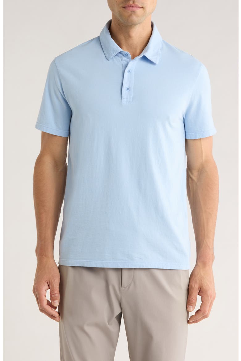 Regular Fit Garment Dyed Cotton Polo, Main, color, WASHED RAINWATER