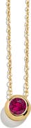 BaubleBar 18k Gold Plated Birthstone Pendant Necklace