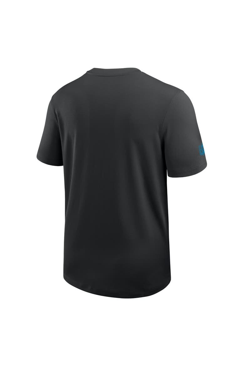 Men's Nike Black Carolina Panthers Sideline UV Performance Coach Shirt, Alternate, color, Black