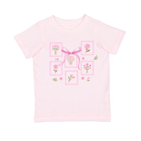 Bouquet Bow Short Sleeve T-Shirt (Toddler, Little Kid & Big Kid)