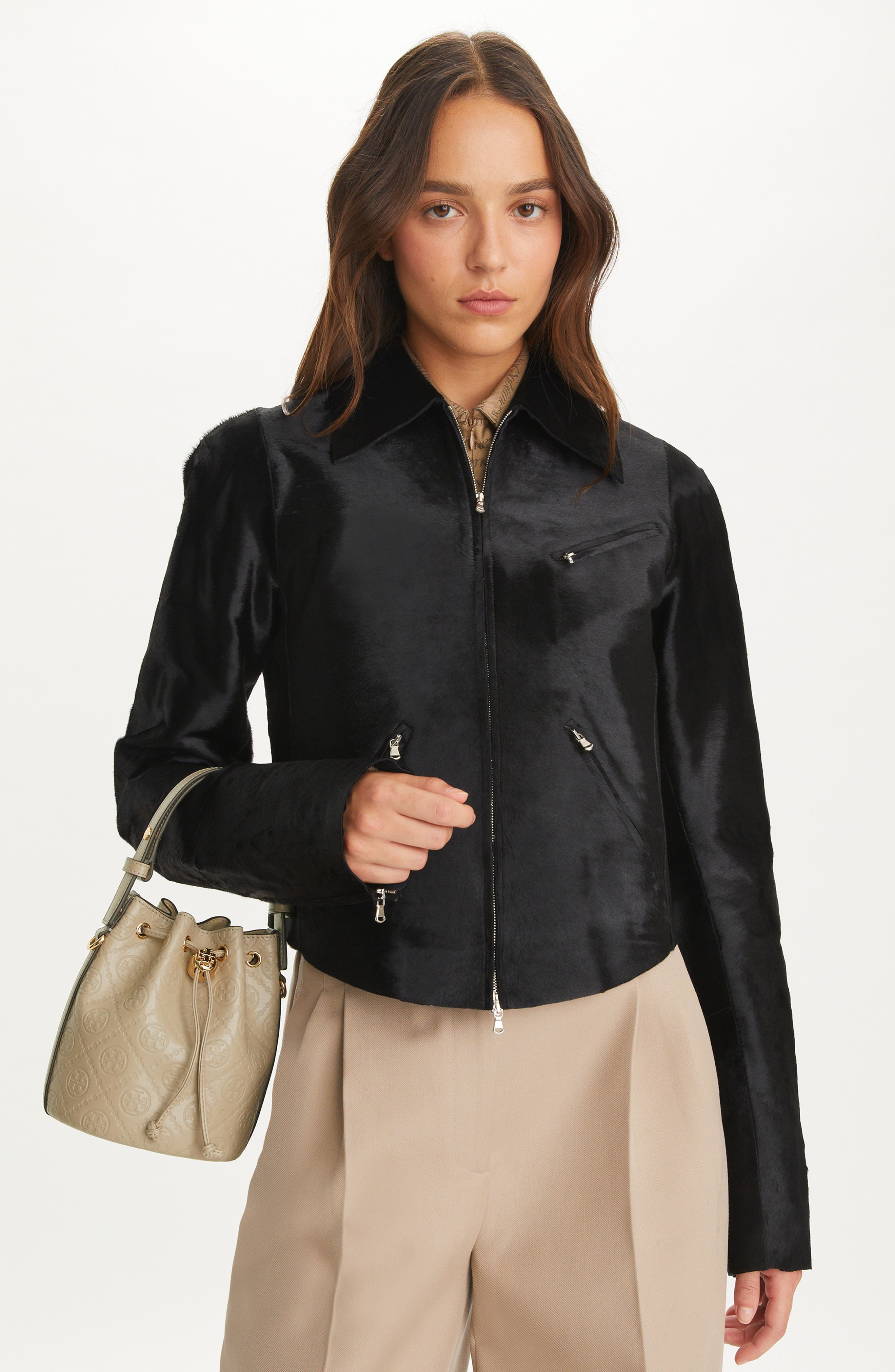 Tory Burch T Monogram Debossed Bucket Bag, Alternate, color, Fresh Clay