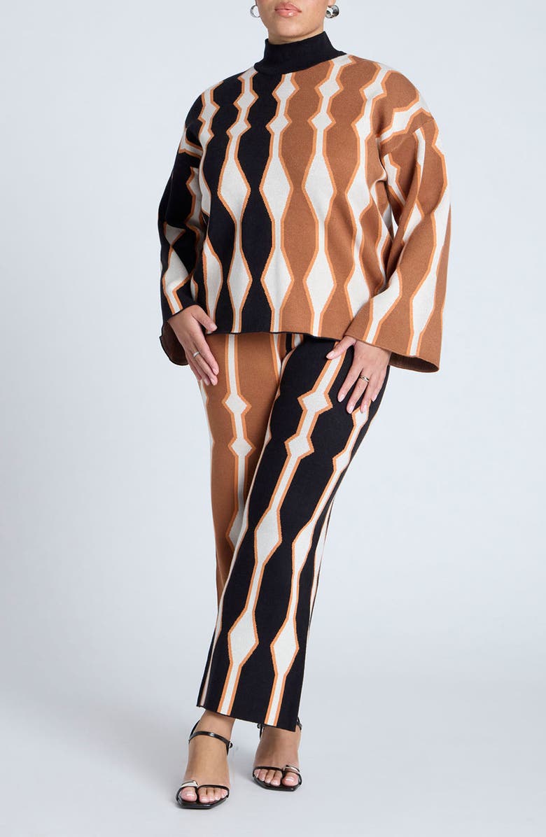 ELOQUII Intarsia Sweater Pants, Alternate, color, 