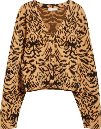 トップス YOKE 22AW STILL JACQUARD CARDIGAN Ulla Johnson Payton Metallic Tiger Jacquard Cardigan | Nordstrom