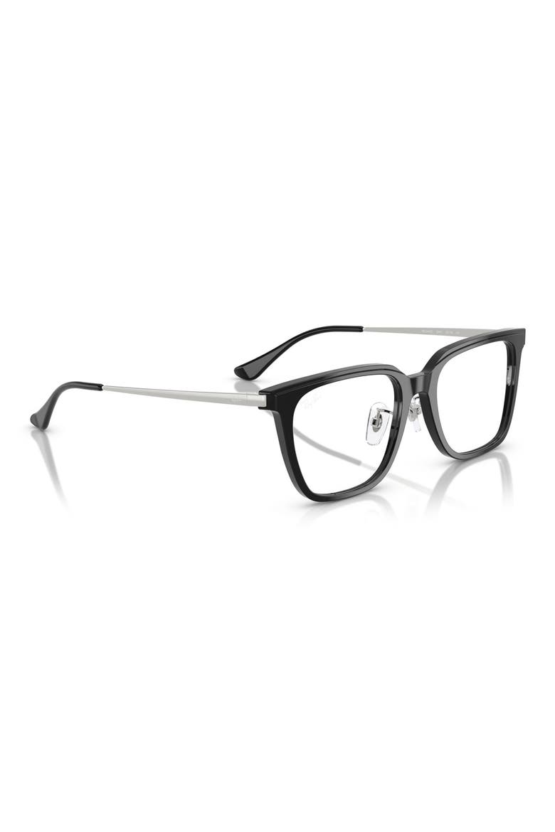 52mm Square Optical Glasses, Alternate, color, BLACK