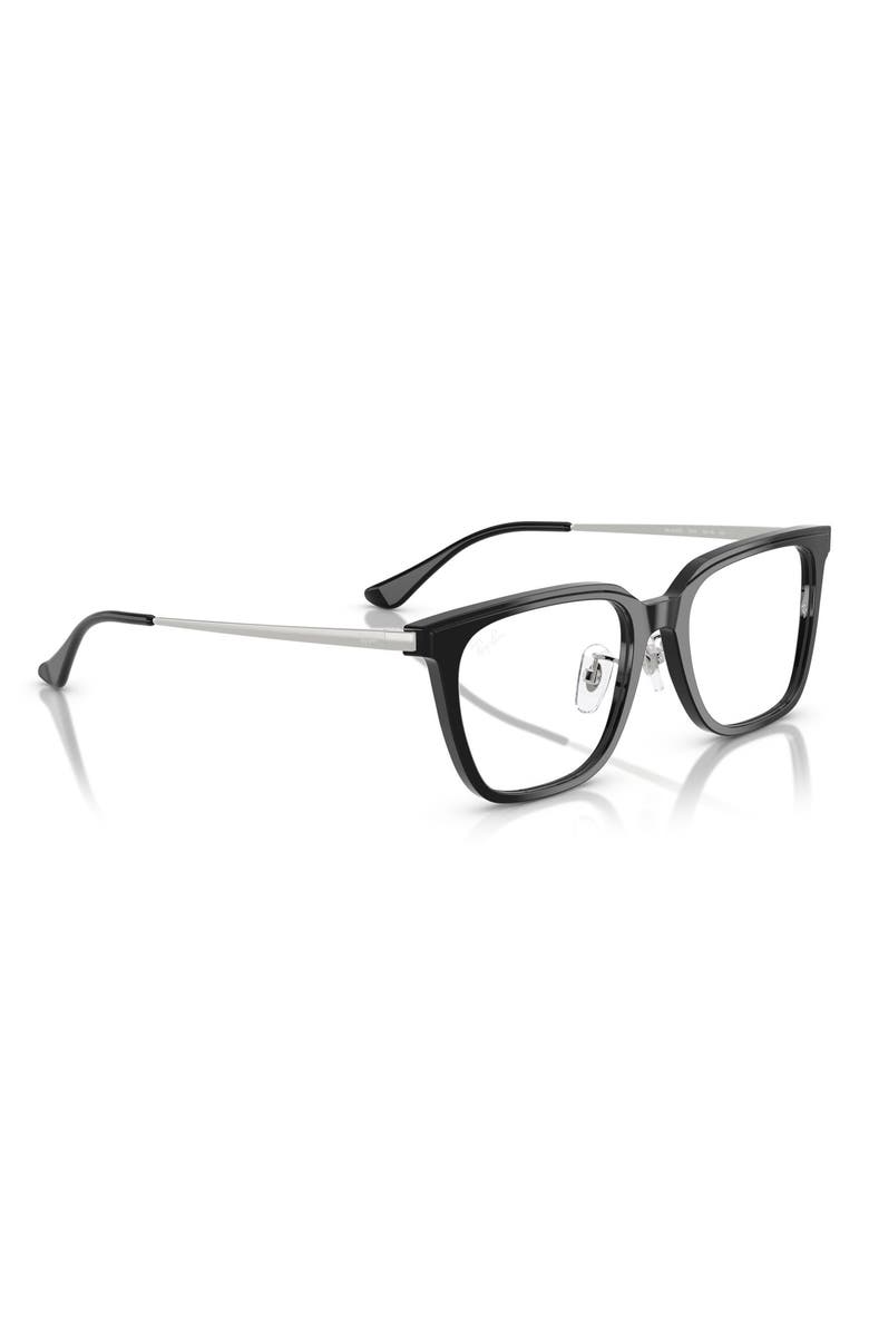 Ray-Ban 52mm Square Optical Glasses, Alternate, color, Black