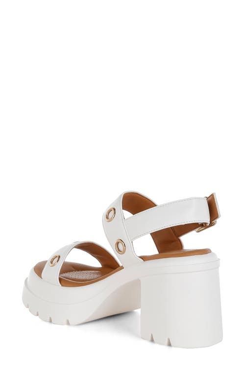 London Rag Urla Platform Sandal In White