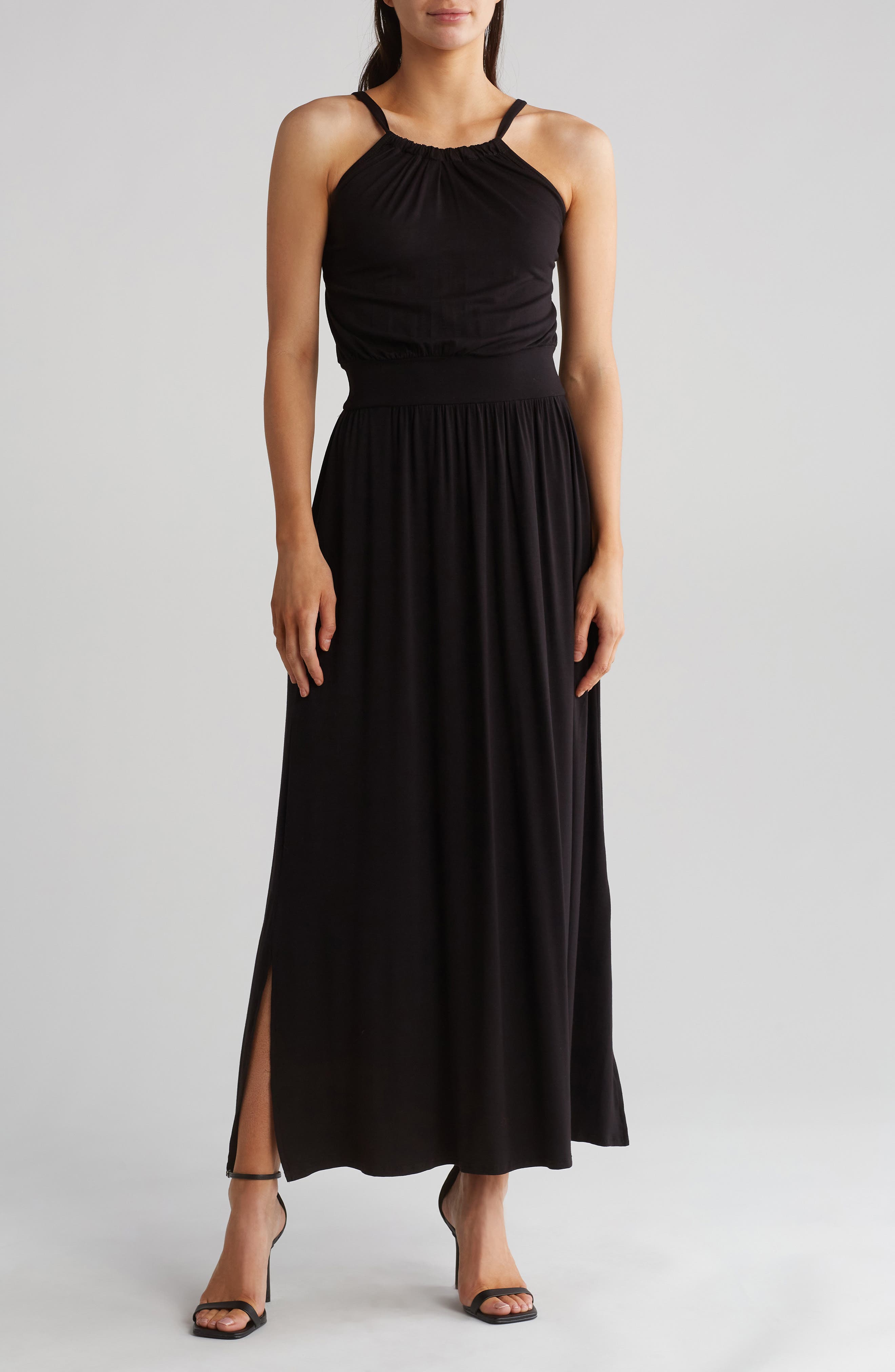 GO COUTURE Maxi Halter Dress