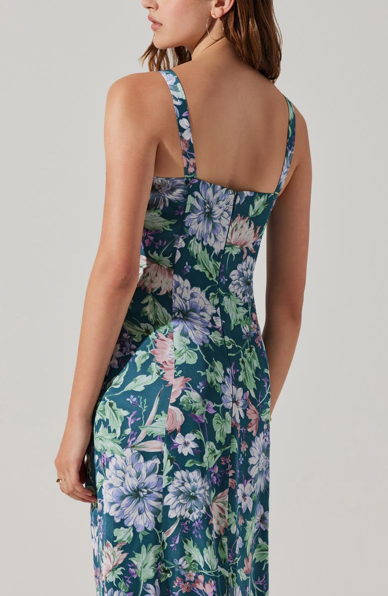 ASTR the Label Floral Ruched Cutout Dress, Alternate, color,