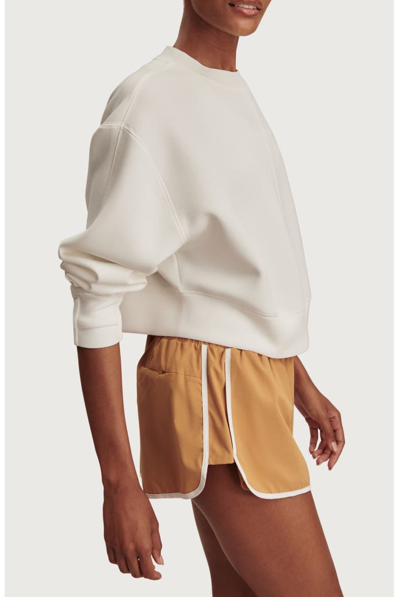 Tasmin Crop Sweatshirt, Alternate, color, SNOW WHITE