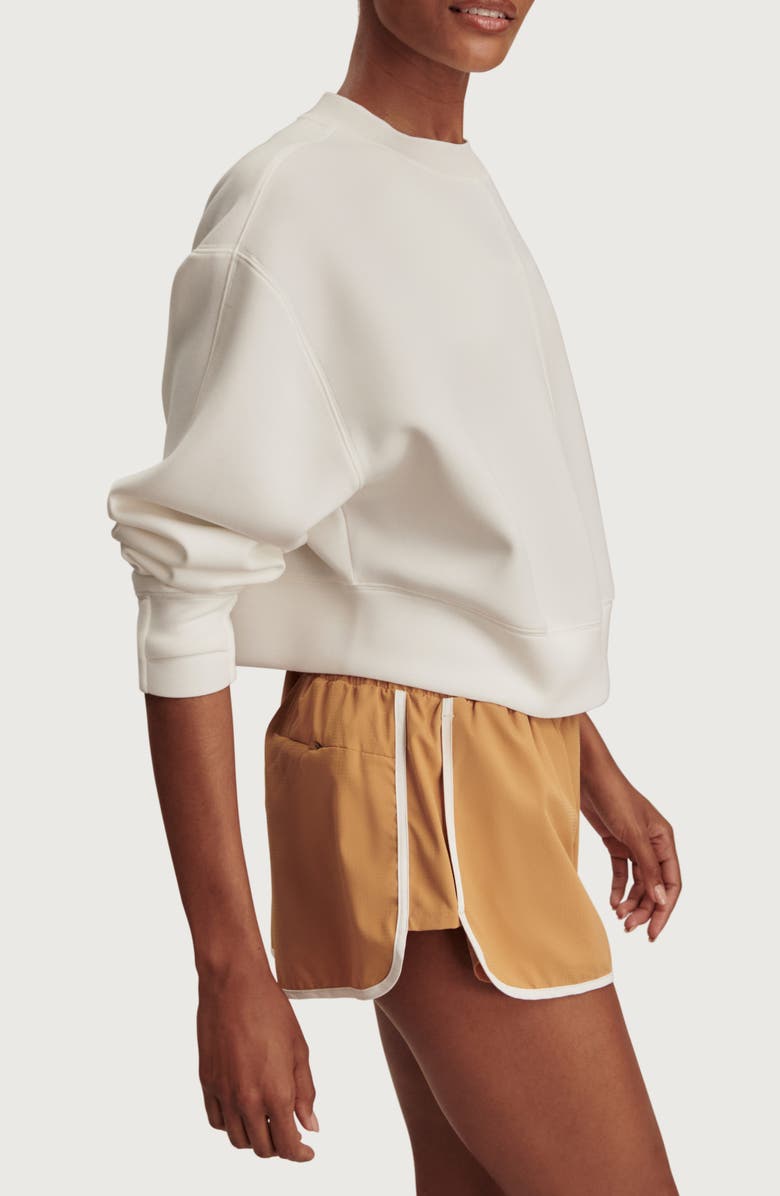 Varley Tasmin Crop Sweatshirt, Alternate, color, Snow White