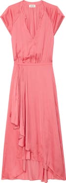 Zadig & Voltaire Randall Ruffle Satin Dress