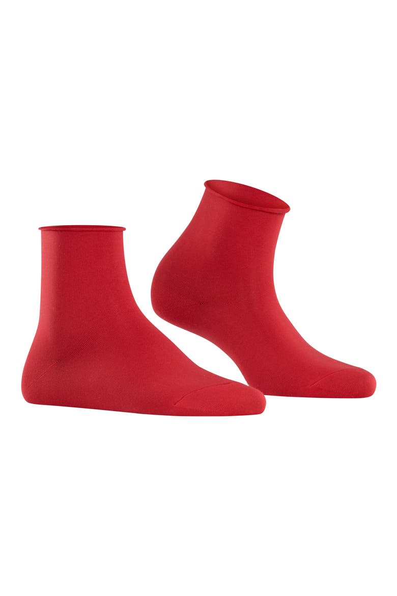 Cotton Touch Short Socks, Main, color, SCARLET