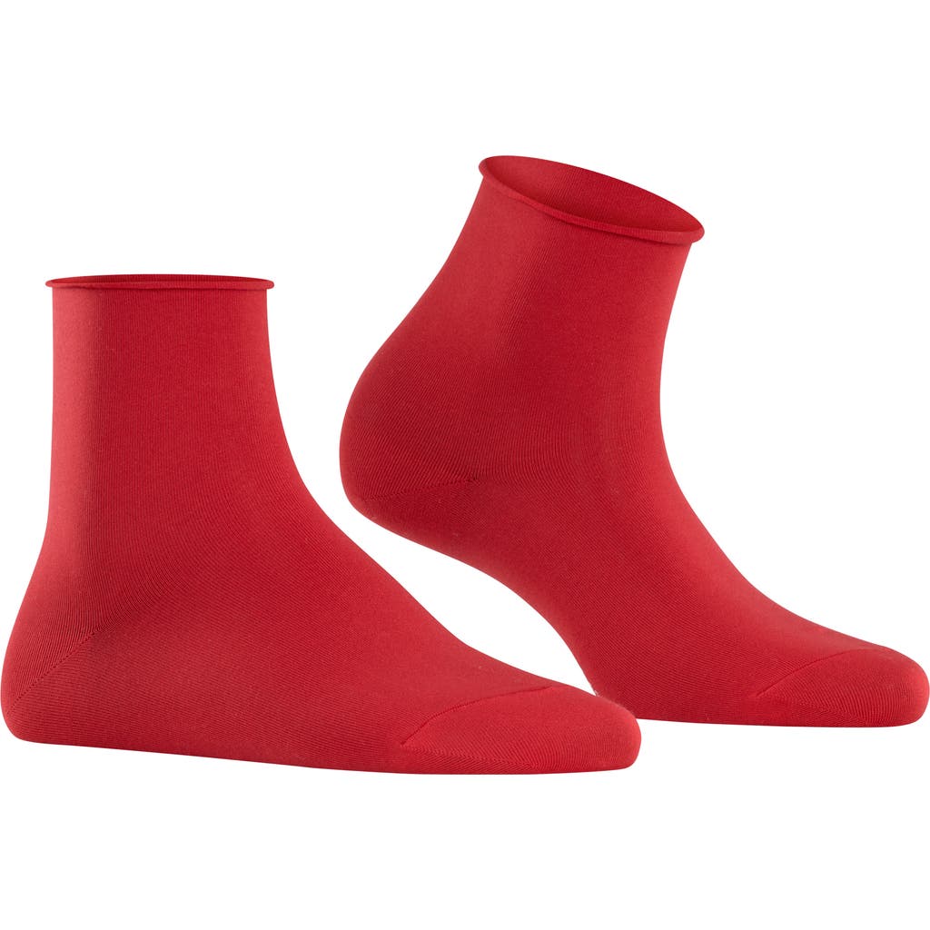 Falke Cotton Touch Short Socks In Red