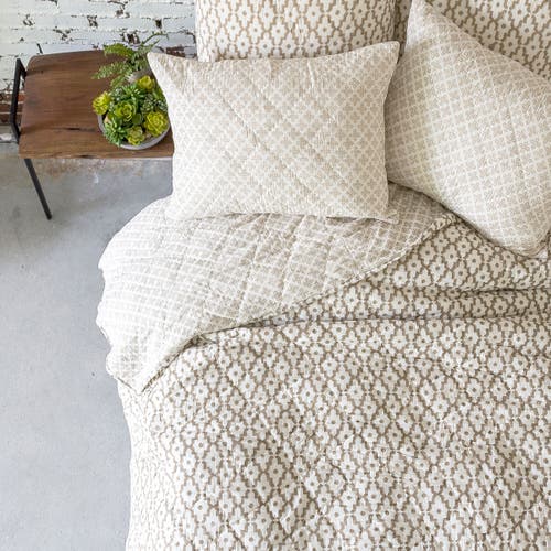 Carol & Frank 20" X 26" Talley Dune Tan Cotton Standard Sham In Neutral