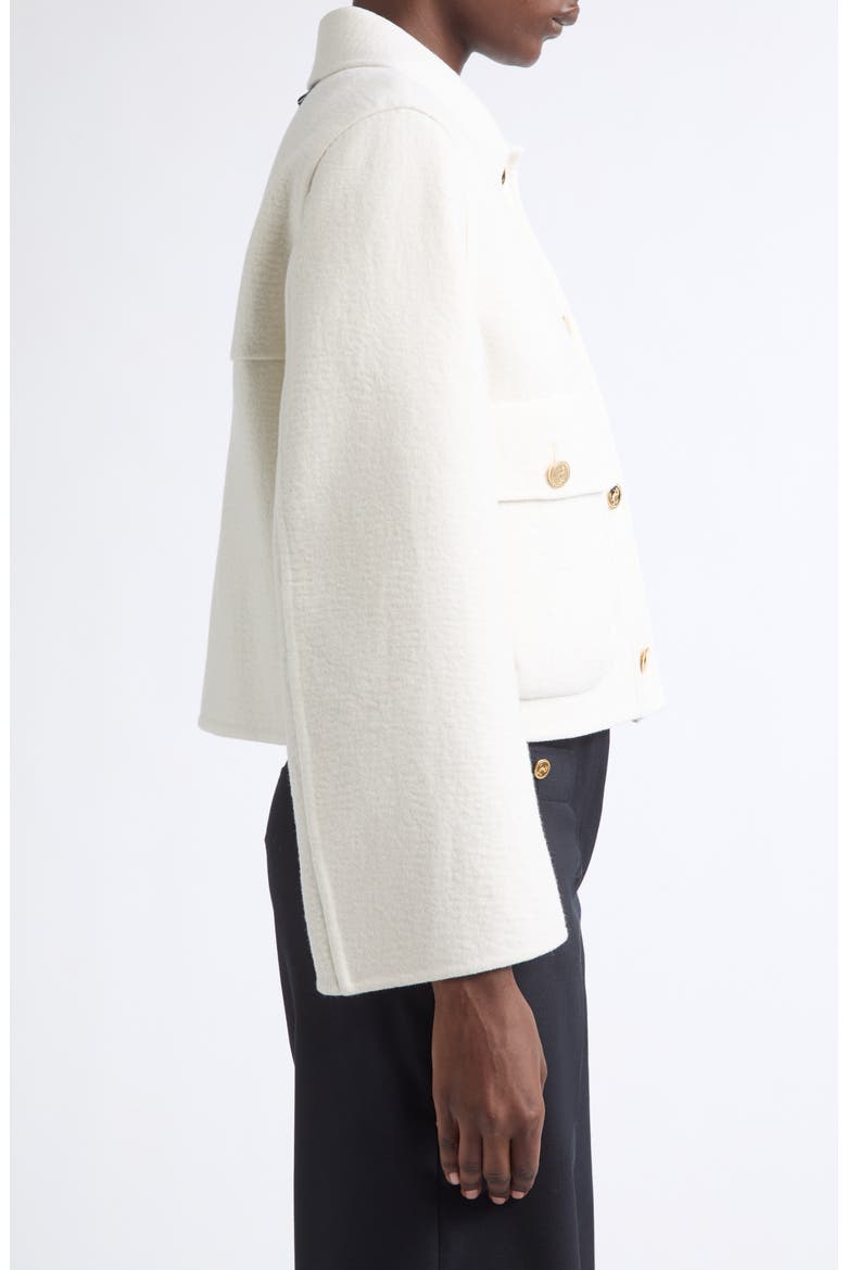Bell Sleeve Wool & Cashmere Jacket, Alternate, color, WHITE
