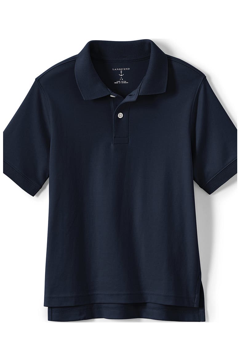 School Uniform Kids Short Sleeve Interlock Polo Shirt, Alternate, color, Classic Navy