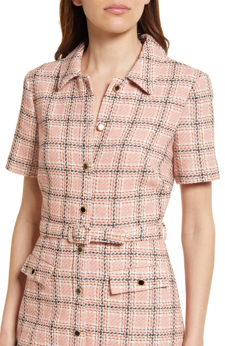 & Other Stories Belted Tweed Shirtdress, Alternate, color,
