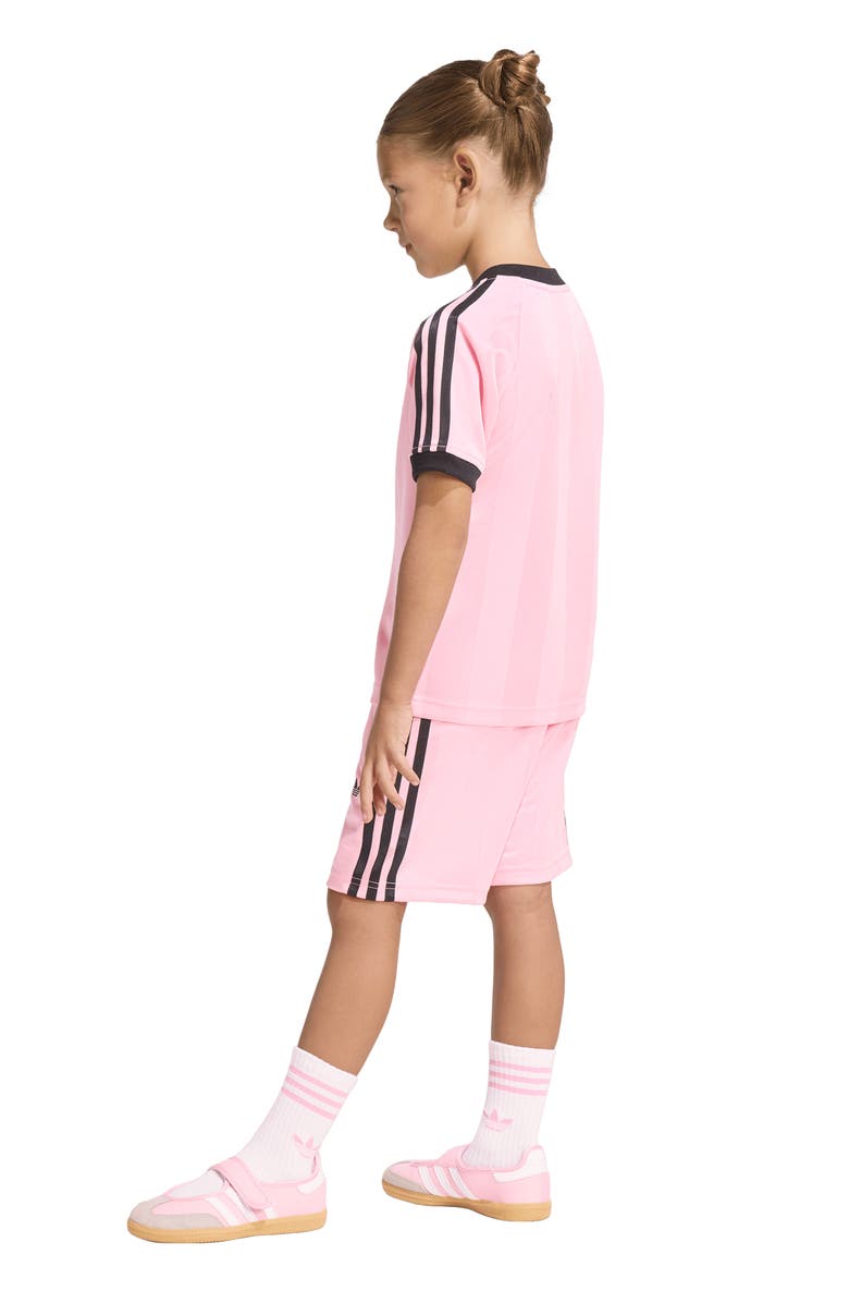 adidas Originals Kids' Jacquard Jersey & Shorts Set, Alternate, color, Light Pink