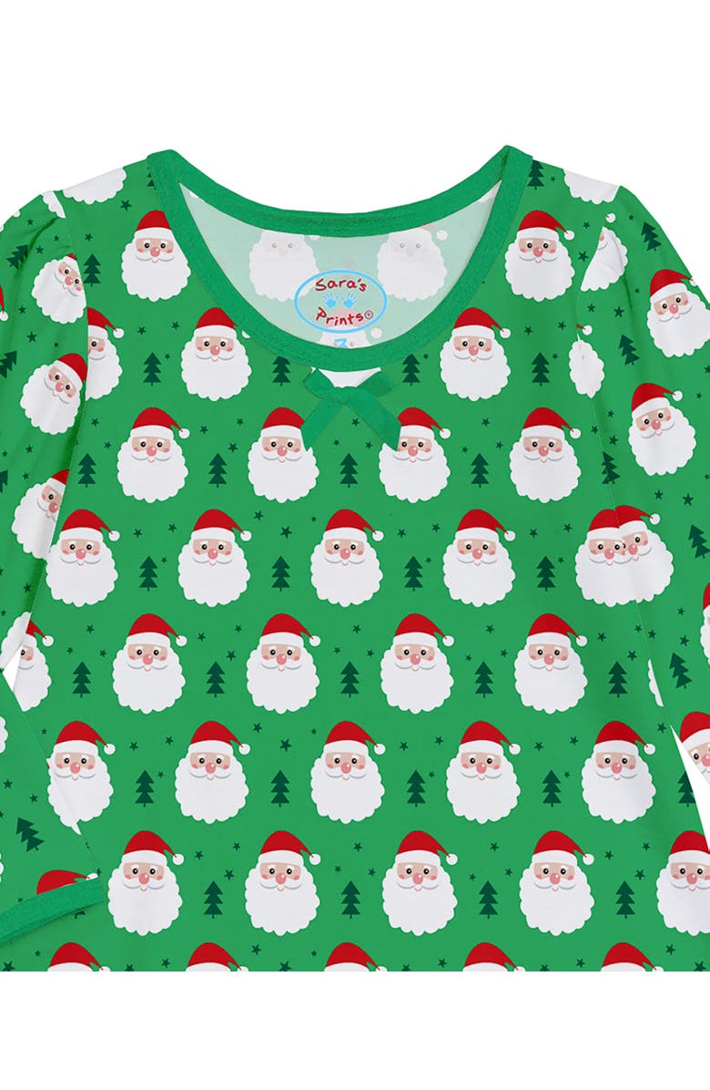 Sara’s Prints Long Sleeve Classic Nightgown, Alternate, color, Happy Santa