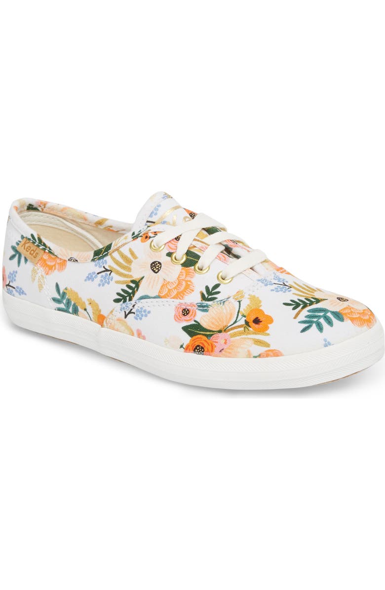 Keds<sup>®</sup> x Rifle Paper Co. Floral Print Champion Sneaker, Main, color,