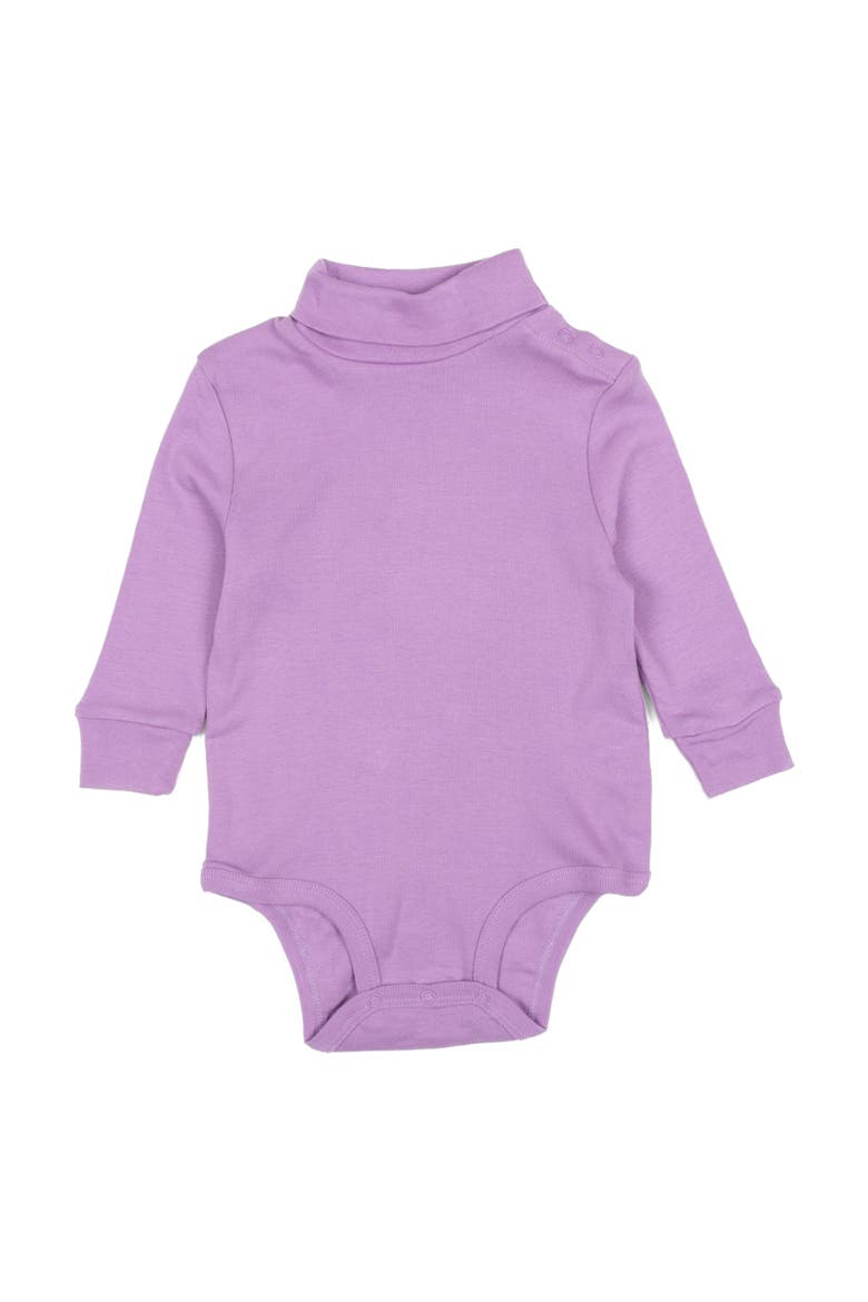 Cotton Boho Solid Turtleneck Bodysuit, Alternate, color, Light/Pastel Purple