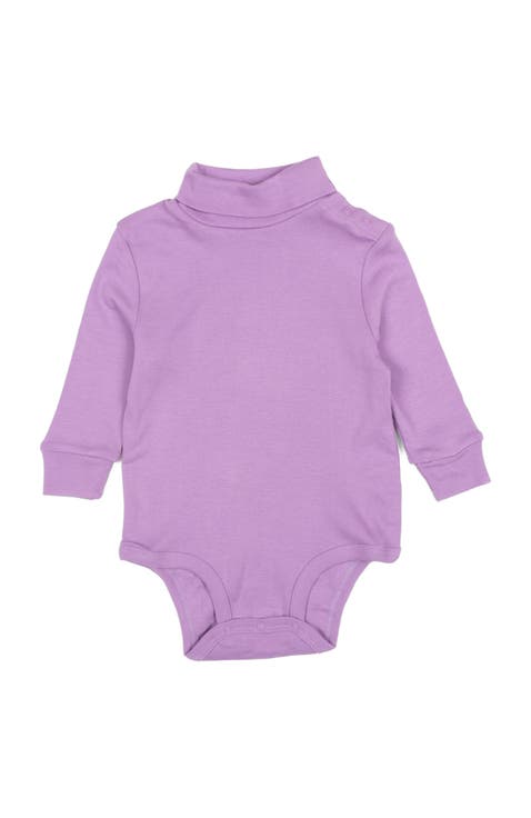 Baby Turtleneck Bodysuit, Cotton Long Sleeve