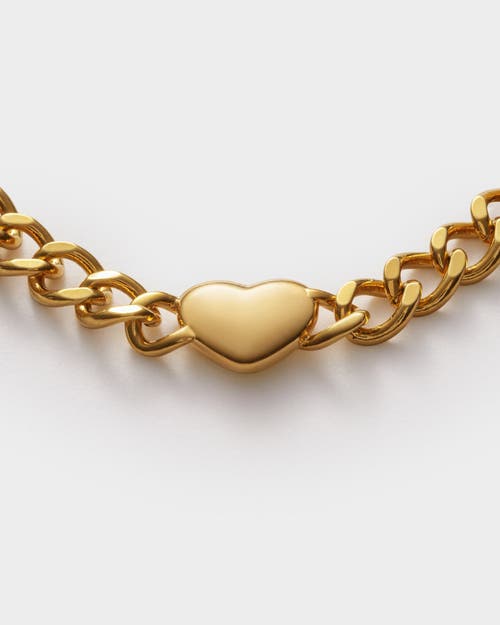 Katie Loxton Allure Waterproof Gold Heart Chain Bracelet In Gold