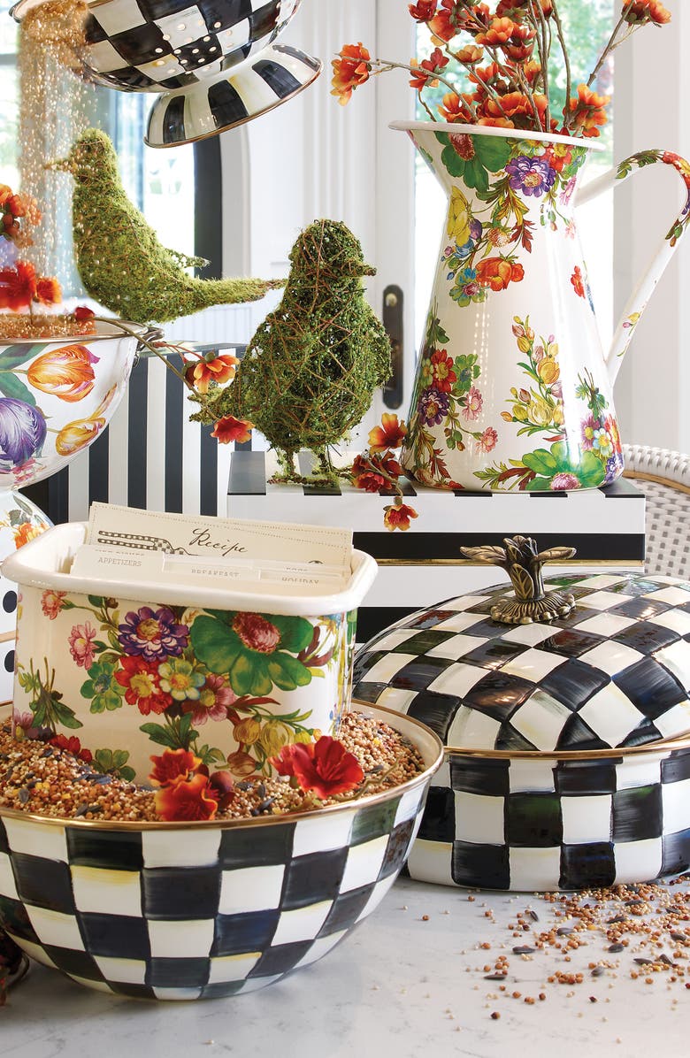 MACKENZIE CHILDS Courtly Check 5-Quart Casserole with Lid, Alternate, color,