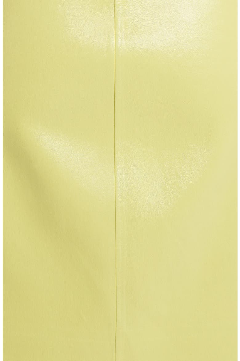 Square Neck Nappa Leather Sheath Dress, Alternate, color, SHERBERT