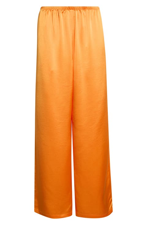 Barb Wide Leg Satin Pants