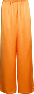 LESET Barb Wide Leg Satin Pants