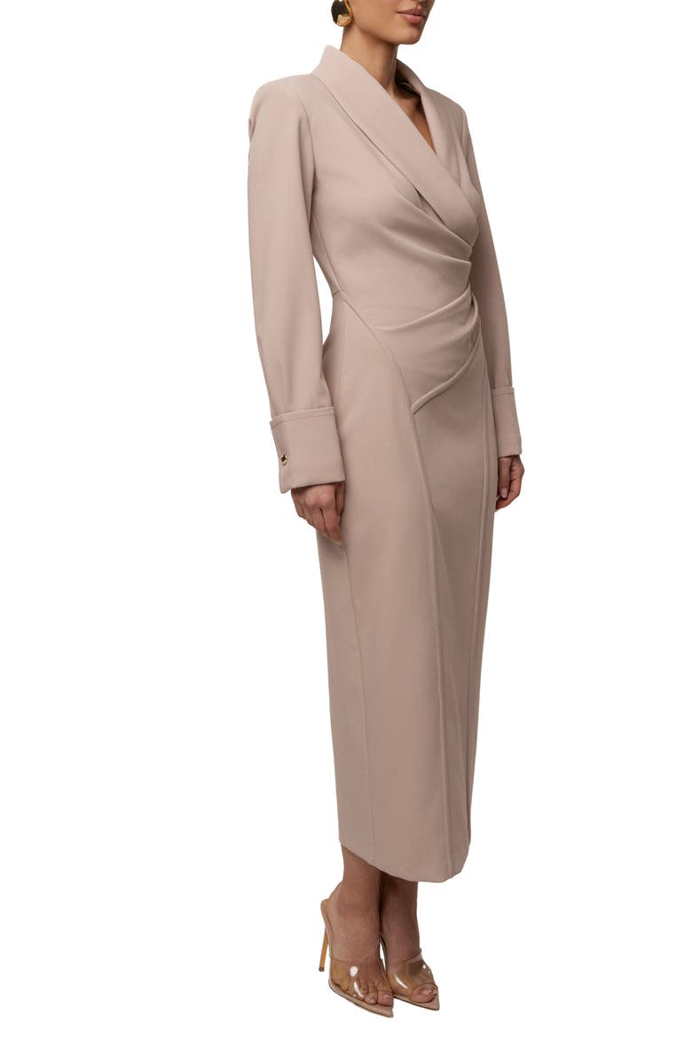 Manifest Blazer Midi Dress, Alternate, color, Beige