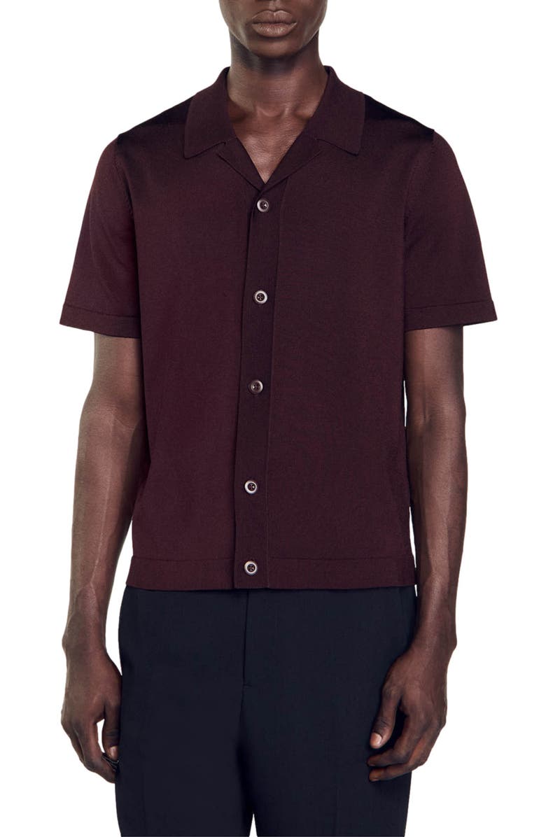 SANDRO Button-Up Shirt, Main, color, 