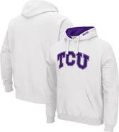 COLOSSEUM Men's Colosseum White TCU Horned Frogs Arch & Logo 3.0 Pullover Hoodie