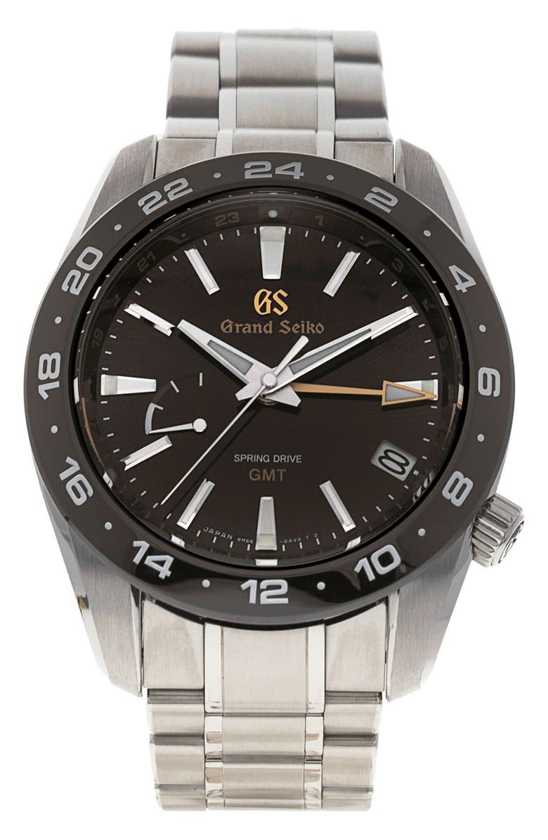 Watchfinder & Co. Grand Seiko Preowned 2021 Sport Spring Drive GMT Limited Edition Bracelet Watch, 40.5mm, Main, color, 