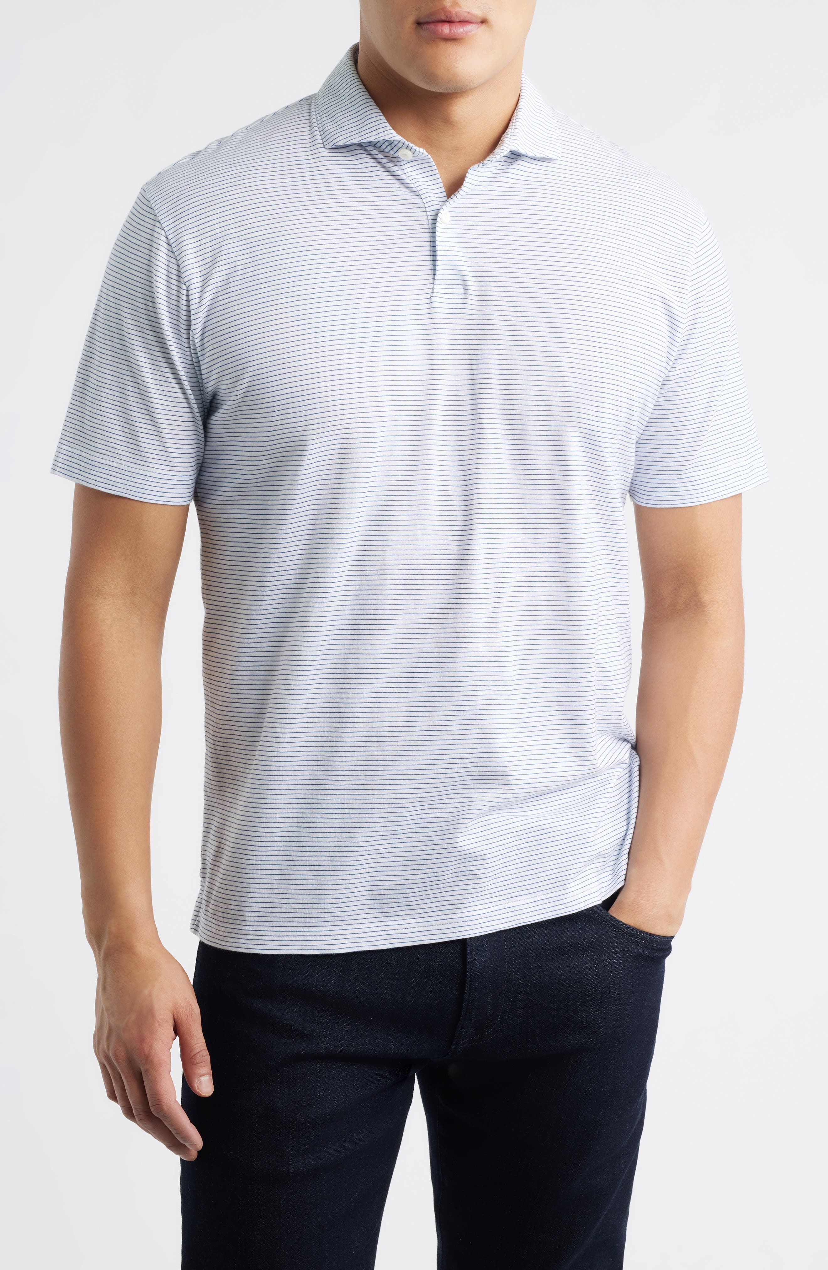 Crown Crafted Journeyman Stripe Pima Cotton Polo