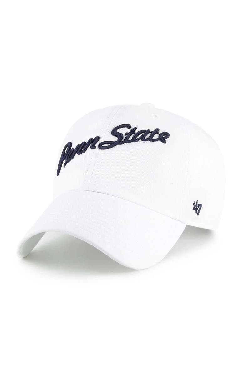 '47 Men's '47 White Penn State Nittany Lions Vault Clean Up Adjustable Hat, Main, color, White