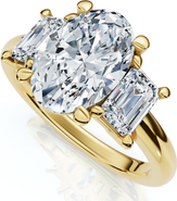 Bliss Diamond Certified 2 3/4Ct Jenn Oval Diamond Engagement Ring 14k Gold or Platinum Lab