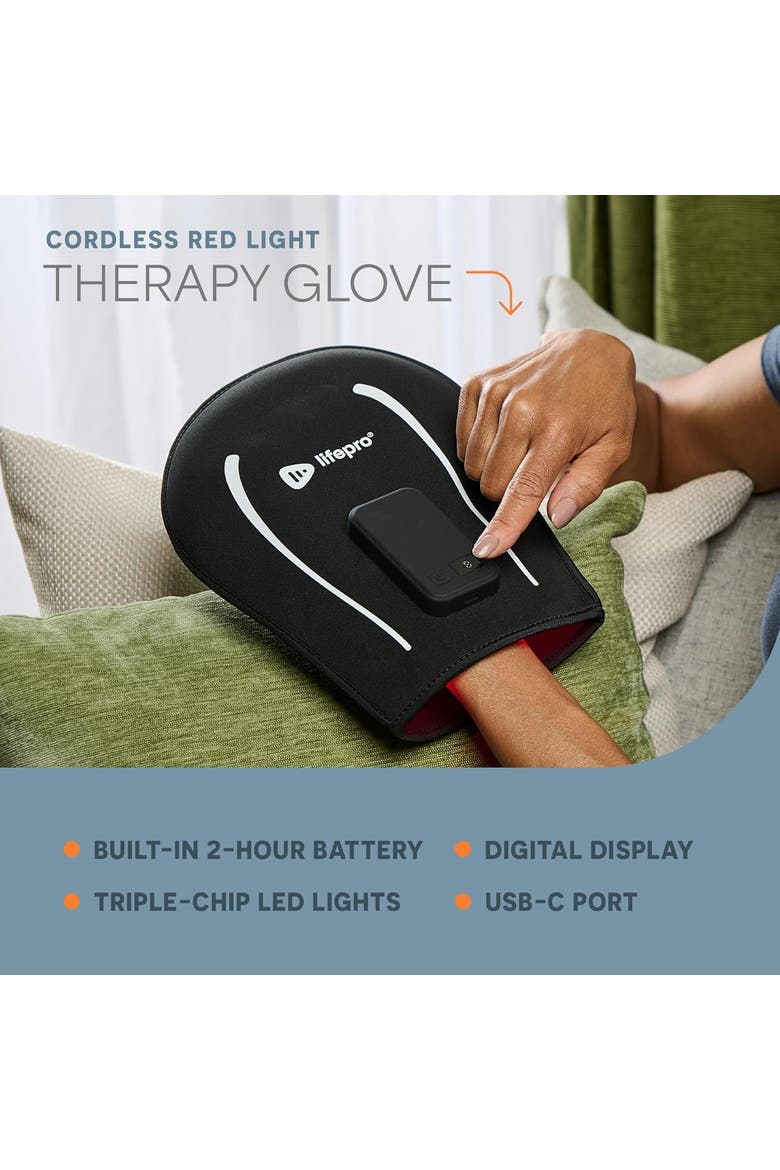 Red Light Therapy Gloves Wrap 660nm & 850nm Infrared Therapy Device, Alternate, color, Rechargable