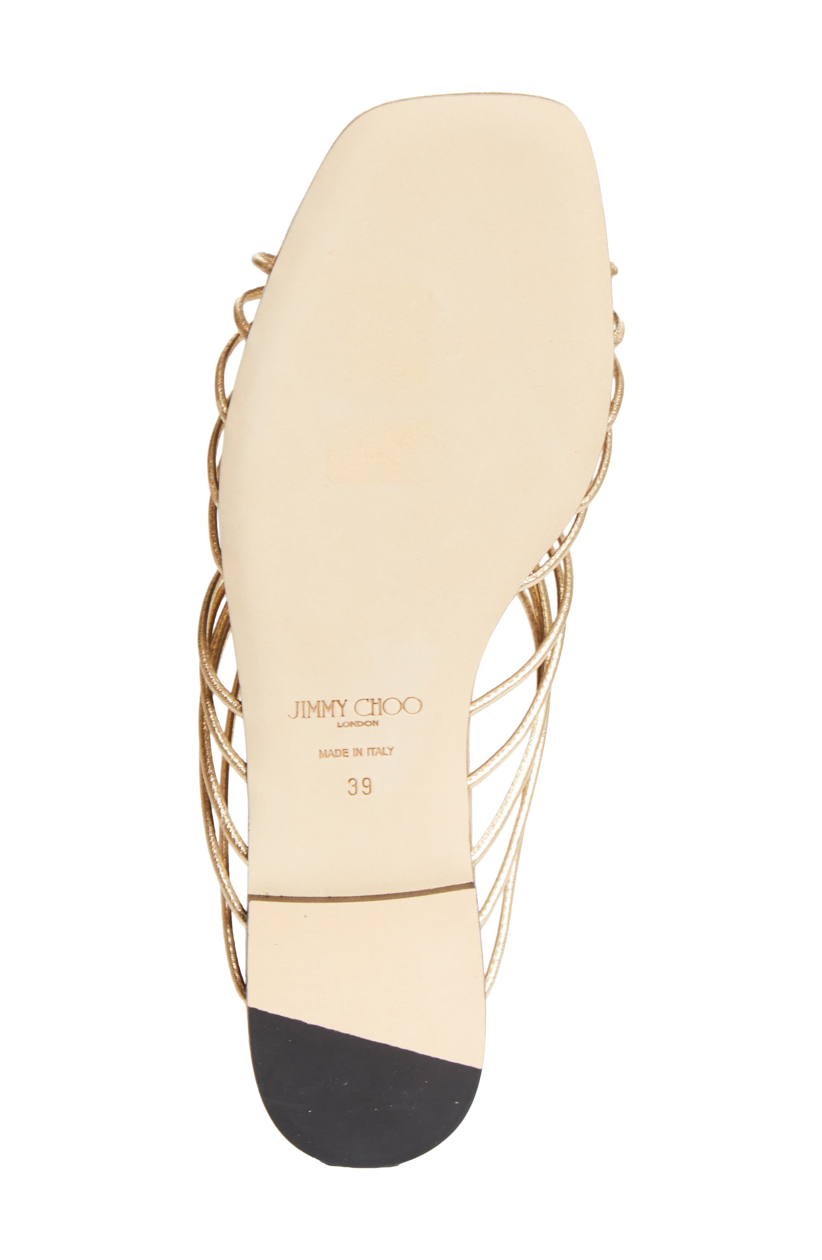 Jimmy Choo Lova Beaded Slide Sandal, Alternate, color, Gold Mix