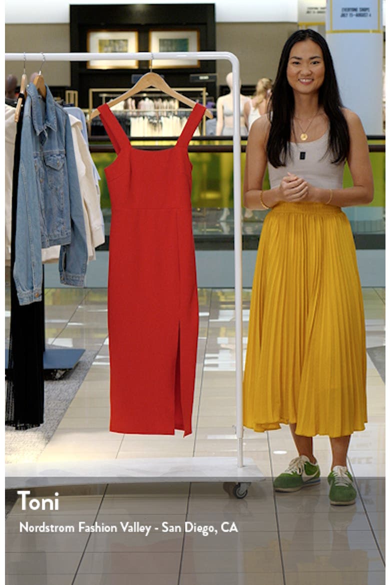 Hyatt Square Neck Sleeveless Midi Dress video