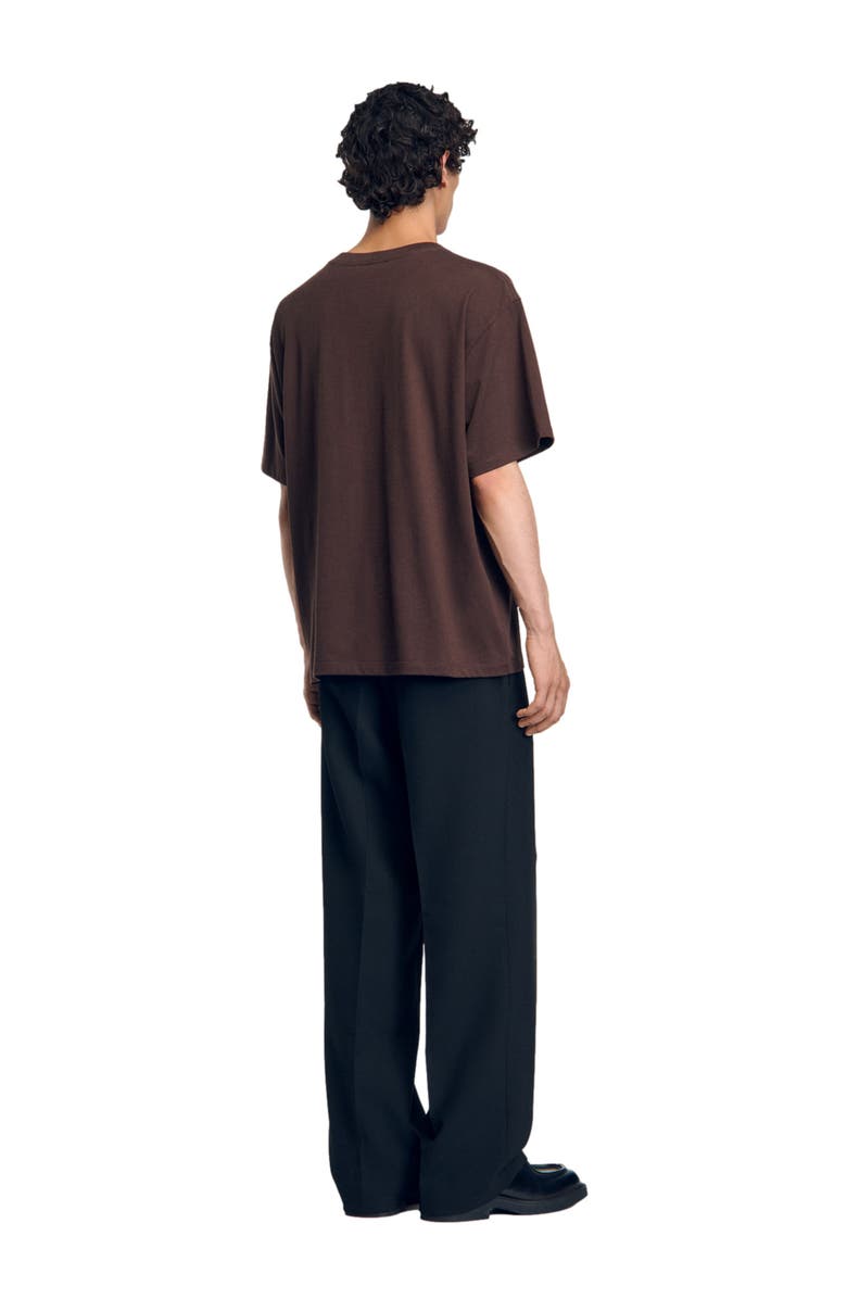 SANDRO Oversized flower T-shirt, Alternate, color, 